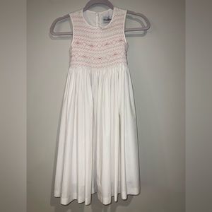 Girls White Floral Spring Dress